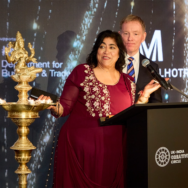 Gurinder Chadha & Minister Chris Bryant at UKICC
